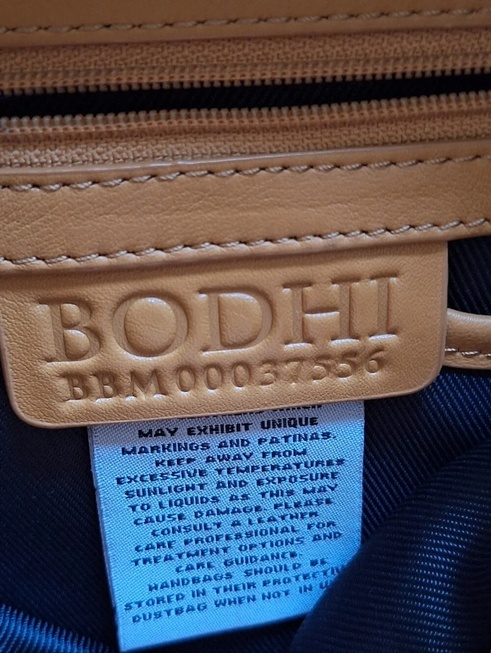 BODHI Genuine Leather & Canvas Messenger Bag Briefcase Brown 12x13